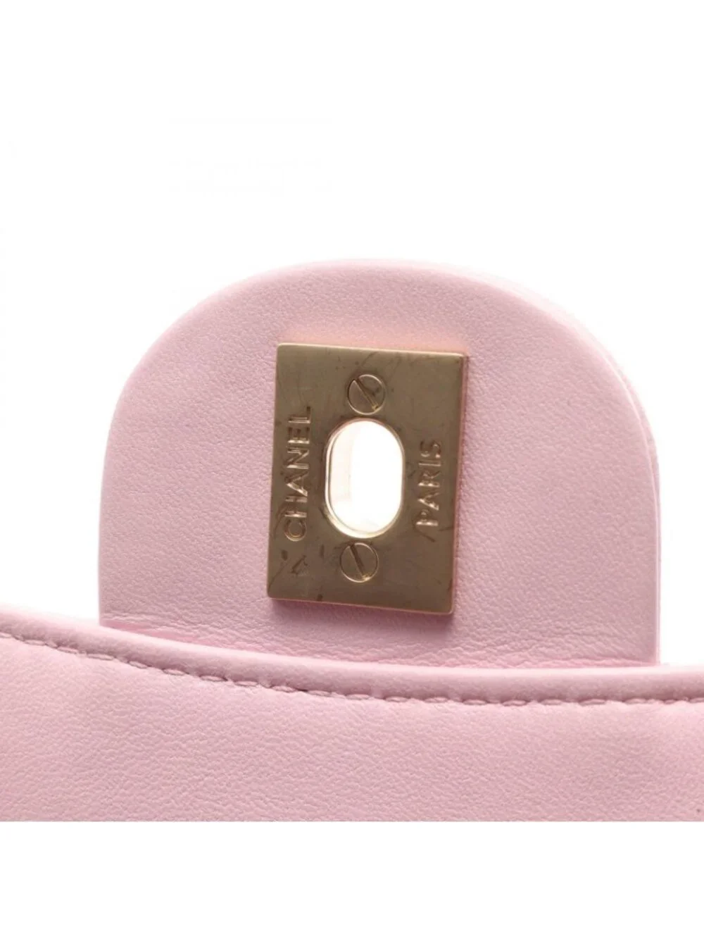 Chanel Shoulder Bag Quilted Single Flap Light Pink Lambskin Chain